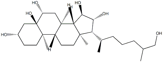 5α-Cholestane-3β,5,6β,15α,16β,26-hexaol 구조식 이미지