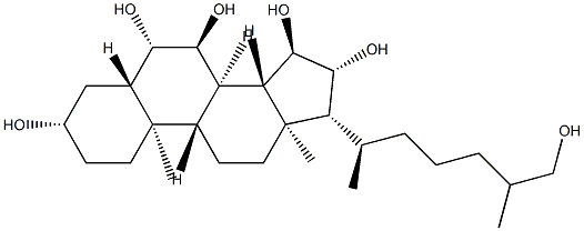 5α-Cholestane-3β,6β,7α,15α,16β,26-hexaol Structure