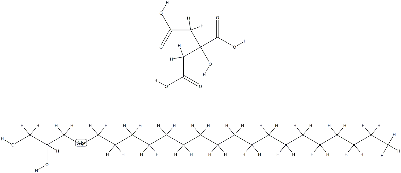 1,2,3-Propanetricarboxylic acid, 2-hydroxy-, ester with 3-(octadecyloxy)-1,2-propanediol Structure