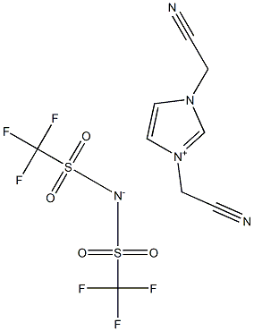 1,3-Bis(cyanomethyl)imidazolium  bis(trifluoromethylsulfonyl)imide 구조식 이미지