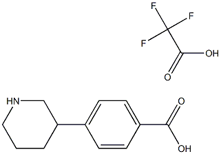 2,2,2-트리플루오로아세트산화합물과4-(피페리딘-3-일)벤조산(1:1) 구조식 이미지