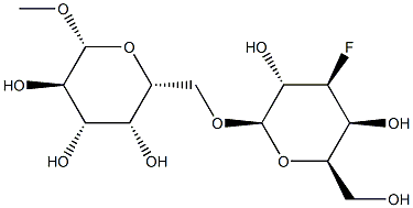 methyl O-(3-deoxy-3-fluorogalactopyranosyl)(1-6)galactopyranoside Structure