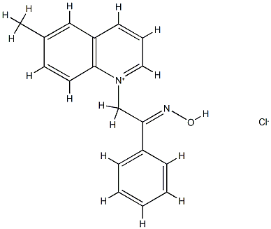 1-(2-phenyl-2-hydroxyiminoethyl)-1-(6-methylquinolinium) Structure