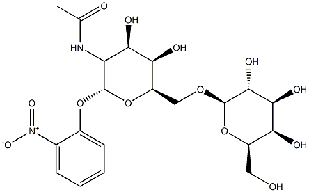 2-니트로페닐-2-아세트아미도-2-데옥시-6-O-베타갈락토피라노실-알파갈락토피라노시드 구조식 이미지