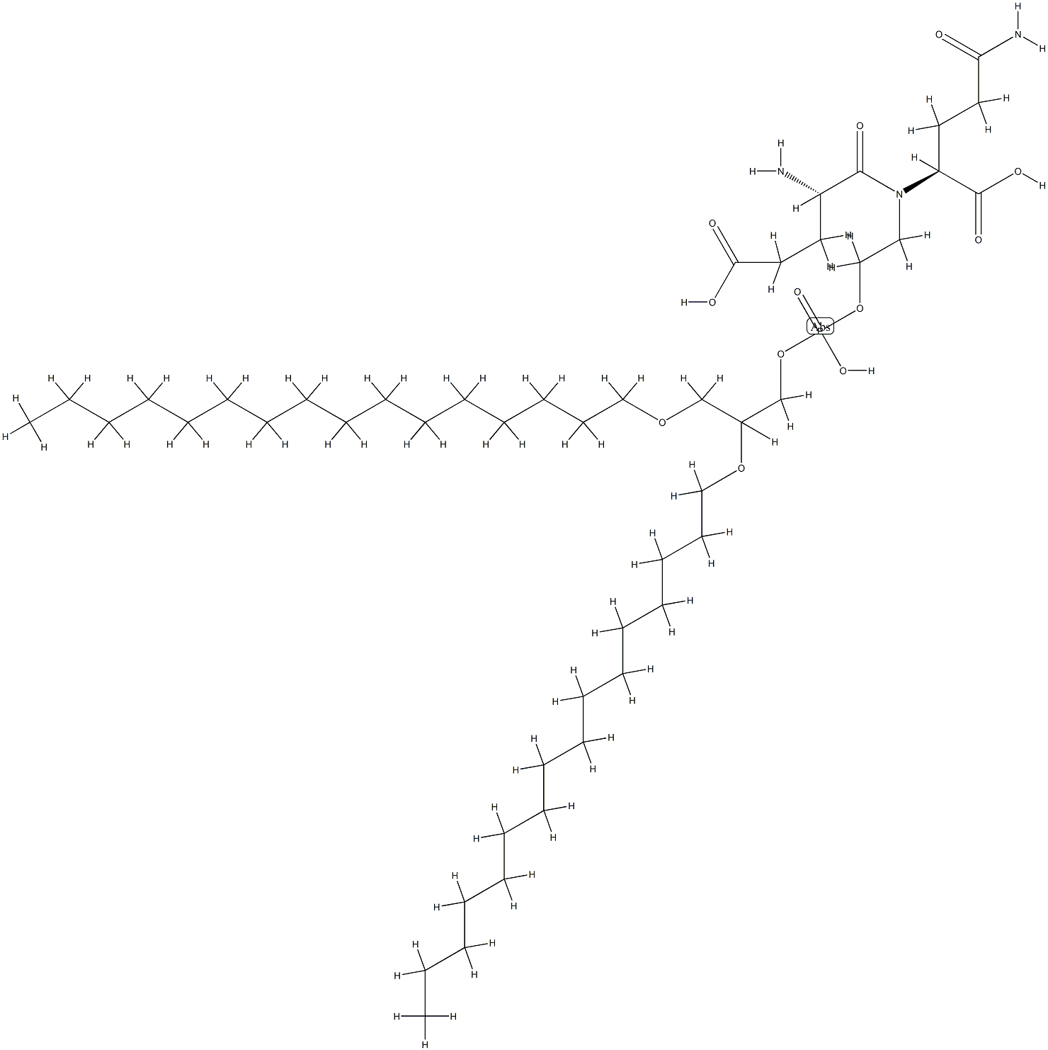 diglutamylphosphatidylethanolamine dihexadecyl ether Structure