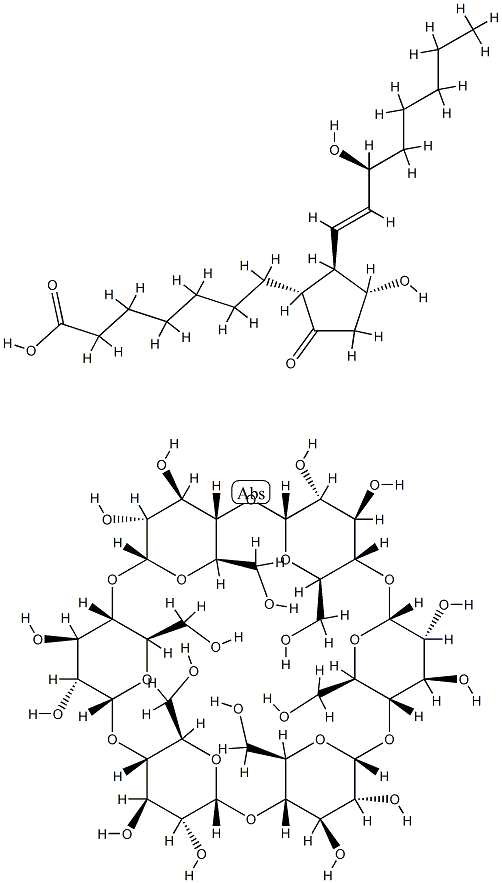 Prostaglandin E1 ALPHA-cyclodextrin clathrate compound Structure