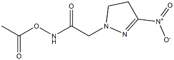 1-(O-아세틸-아세토하이드록삼산)-3-니트로피라졸 구조식 이미지