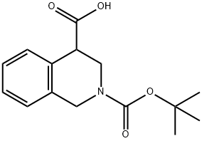 2-[(TERT-BUTOXY)CARBONYL]-1,2,3,4-TETRAHYDROISOQUINOLINE-4-CARBOXYLIC ACID(WX142476) 구조식 이미지