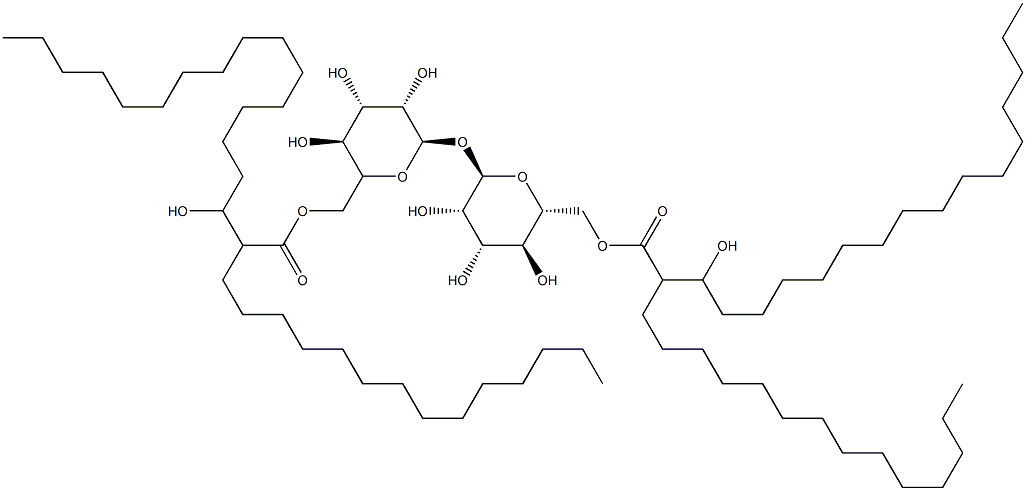6,6'-디-O-코리노마이콜로일-알파-만노피라노실-알파-만노피라노시드 구조식 이미지