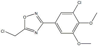 3-(3-chloro-4,5-dimethoxyphenyl)-5-(chloromethyl)-1,2,4-oxadiazole Structure