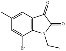 7-bromo-1-ethyl-5-methyl-1H-indole-2,3-dione(SALTDATA: FREE) Structure