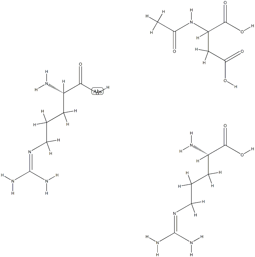 N-acetyl-DL-aspartic acid, compound with L-arginine (1:2) Structure