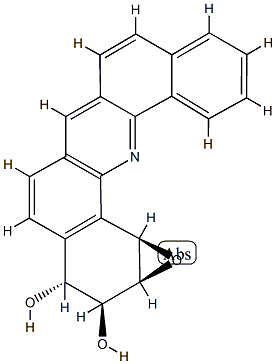 Benz(c)oxireno(5,6)benz(1,2-h)acridine-2,3-diol, 1a,2,3,13c-tetrahydro -, (1aS-(1a-alpha,2-beta,3-alpha,13c-alpha))- Structure