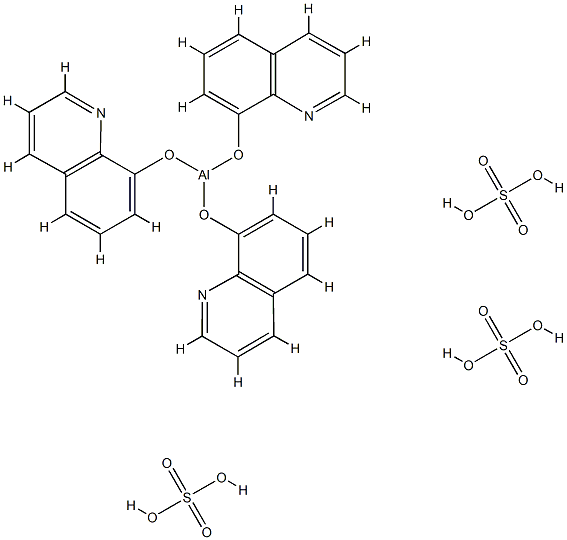 tris(quinolin-8-olato-N1,O8)aluminium tris(hydrogen sulphate) 구조식 이미지