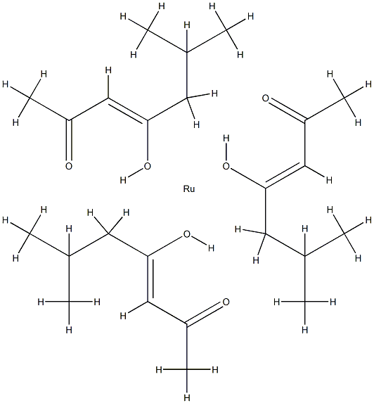 tris(6-methylheptane-2,4-dionato-O,O')ruthenium 구조식 이미지