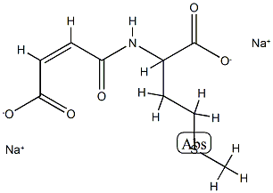 disodium (Z)-N-(3-carboxylato-1-oxoallyl)-DL-methionate Structure