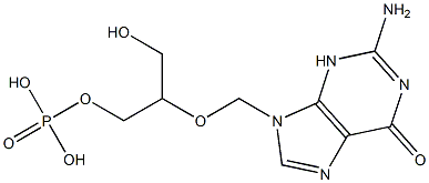 9-(1,3-dihydroxy-2-propoxymethyl)-GMP Structure