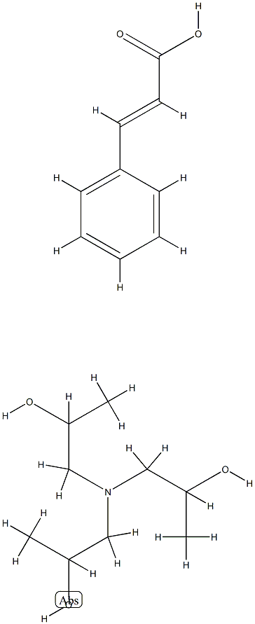 cinnamic acid, compound with 1,1',1''-nitrilotri(propan-2-ol) (1:1) Structure
