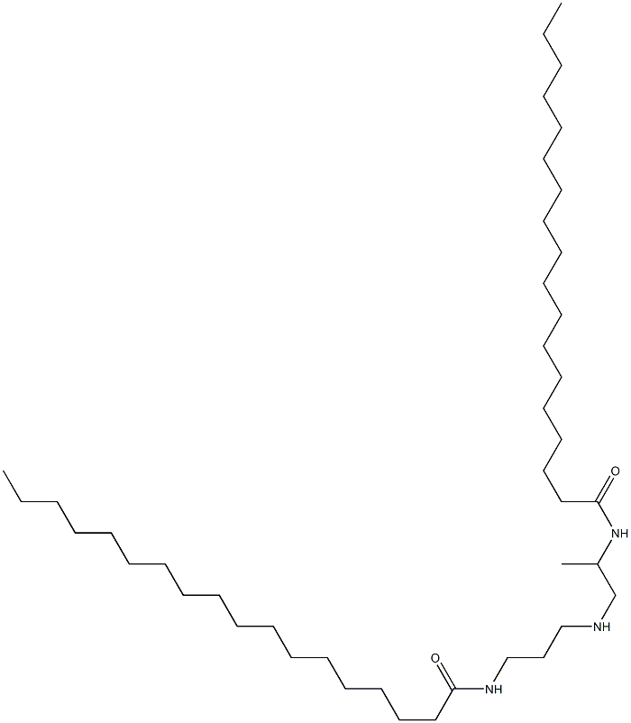 distearic acid, diamide with N-(2-aminomethylethyl)propane-1,2-diamine 구조식 이미지