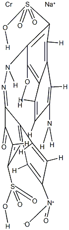 sodium [4-[(6-amino-1-hydroxy-3-sulpho-2-naphthyl)azo]-3-hydroxy-7-nitronaphthalene-1-sulphonato(4-)]chromate(1-) Structure