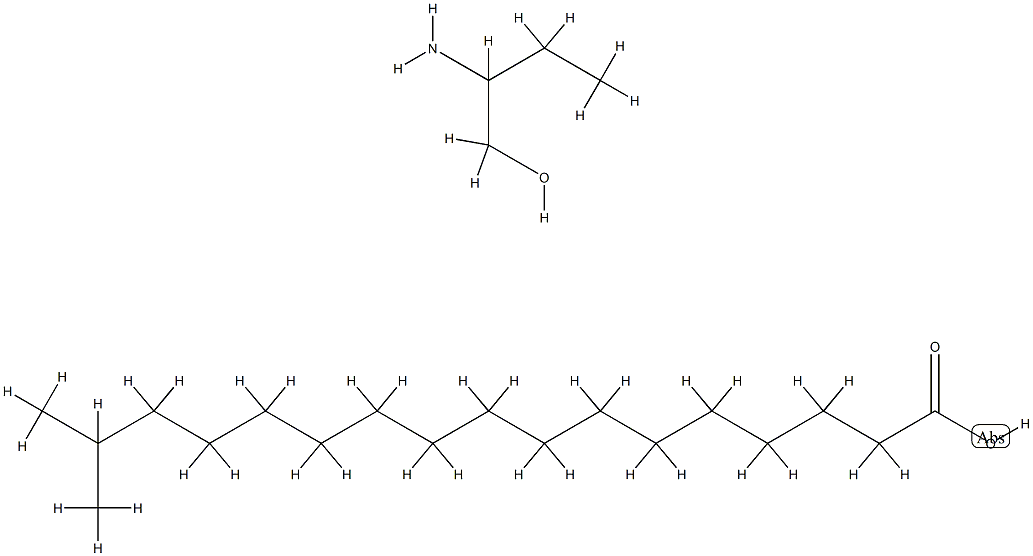 isooctadecanoic acid, compound with 2-aminobutan-1-ol (1:1) Structure