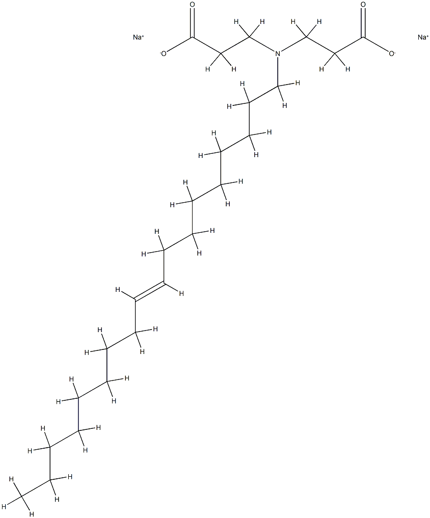 disodium N-(2-carboxylatoethyl)-N-9-octadecenyl-beta-alaninate Structure