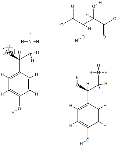 bis[(±)-p-beta-dihydroxyphenethylammonium] [R-(R*,R*)]-tartrate Structure