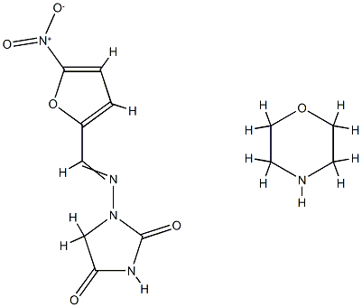 1-[[(5-nitro-2-furyl)methylene]amino]imidazolidine-2,4-dione, compound with morpholine (1:1) Structure