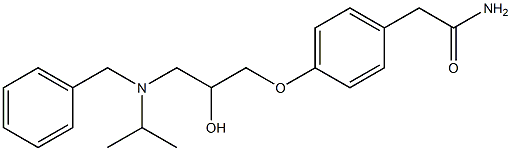 (±)-2-[4-[3-(benzylisopropylamino)-2-hydroxypropoxy]phenyl]acetamide Structure