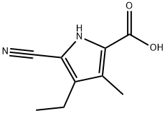 1H-Pyrrole-2-carboxylicacid,5-cyano-4-ethyl-3-methyl-(9CI) 구조식 이미지