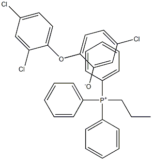 triphenylpropylphosphonium, salt with 5-chloro-2-(2,4-dichlorophenoxy)phenol (1:1) 구조식 이미지