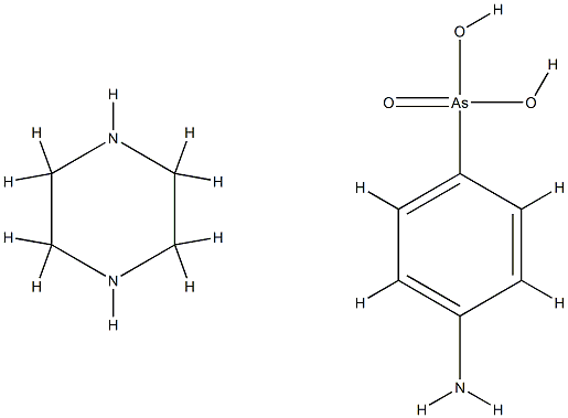 (4-aminophenyl)arsonic acid, compound with piperazine (1:1) Structure