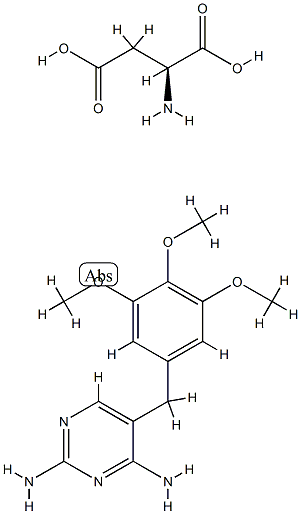 L-aspartic acid, compound with 5-[(3,4,5-trimethoxyphenyl)methyl]pyrimidine-2,4-diamine (1:1) Structure