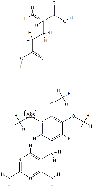 L-glutamic acid, compound with 5-[(3,4,5-trimethoxyphenyl)methyl]pyrimidine-2,4-diamine (1:1) 구조식 이미지