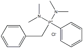 benzylbis(dimethylaminato)phenylphosphorus(1+) chloride  Structure