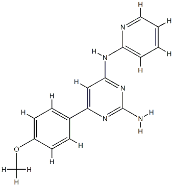 6-(4-methoxyphenyl)-N~4~-(2-pyridinyl)-2,4-pyrimidinediamine 구조식 이미지