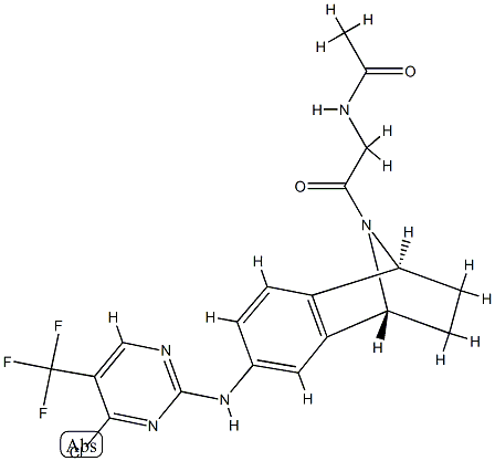 AcetaMide, N-[2-[(1S,4R)-6-[[4-chloro-5-(trifluoroMethyl)-2-pyriMidinyl]aMino]-1,2,3,4-tetrahydronaphthalen-1,4-iMin-9-yl]-2-oxoethyl]- 구조식 이미지