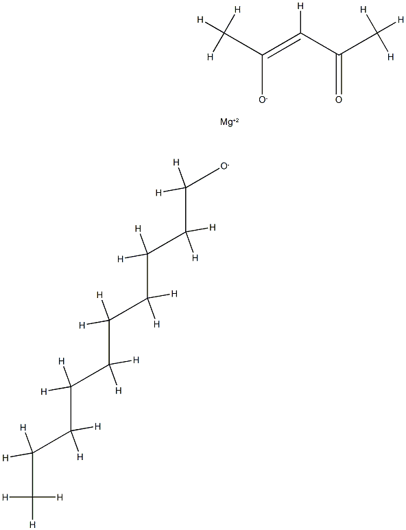 (decan-1-olato)(pentane-2,4-dionato-O,O')magnesium Structure