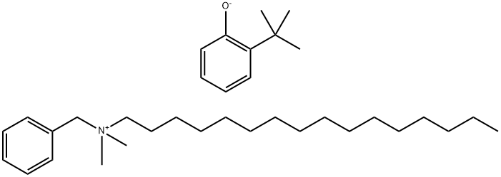 benzyl(hexadecyl)dimethylammonium, salt with o-tert-butylphenol (1:1) Structure