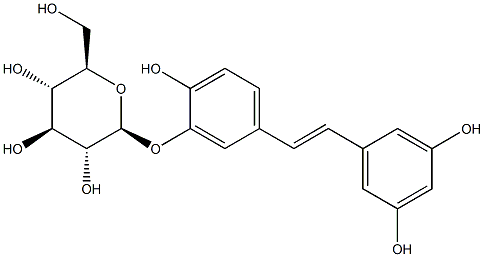 Piceatannol3'-O-글루코시드 구조식 이미지