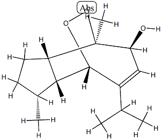 (1R)-1,2,3,3aβ,4,5,8,8aβ-Octahydro-1α,4α-dimethyl-7-(1-methylethyl)-4β,8β-epidioxyazulen-5β-ol 구조식 이미지