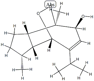 (1R)-1,2,3,3aβ,4,5,8,8aβ-Octahydro-1α,4α-dimethyl-7-(1-methylethyl)-4β,8β-epidioxyazulen-5β-ol Structure