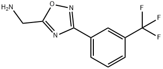 {3-[3-(trifluoromethyl)phenyl]-1,2,4-oxadiazol-5-yl}methanamine 구조식 이미지