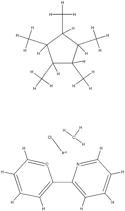 Chloro(pentamethylcyclopentadienyl)[(2-pyridinyl-kN)phenyl-kC]iridum(III), 99% Structure