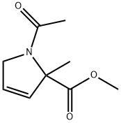 1H-Pyrrole-2-carboxylic  acid,  1-acetyl-2,5-dihydro-2-methyl-,  methyl  ester Structure