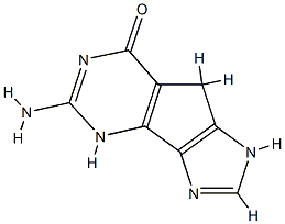 Imidazo[4,5:4,5]cyclopenta[1,2-d]pyrimidin-7(3H)-one,  5-amino-6,8-dihydro- Structure