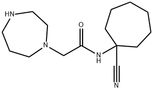 N-(1-Cyano-cycloheptyl)-2-[1,4]diazepan-1-yl-acetamide Structure