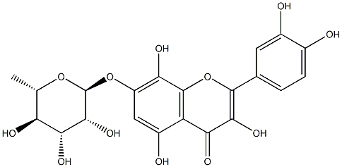 Gossypetin-7-O-α-rhaMnopyranoside Structure