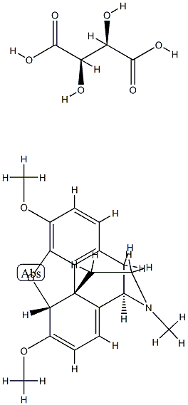 6,7,8,14-tetradehydro-4,5alpha-epoxy-3,6-dimethoxy-17-methylmorphinan hydrogen [R-(R*,R*)]-tartrate Structure