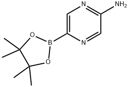 6-아미노피라진-2-붕소산피나콜에스테르 구조식 이미지